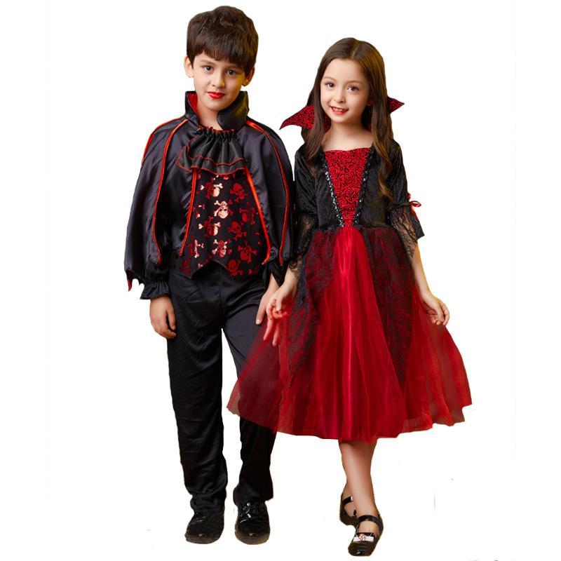 Matching Full Set Boy and Girl Vampire Costume