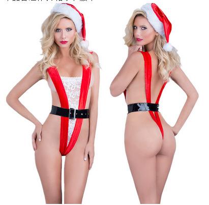 Naughty List Womens Lingerie Costume-Red-Theone Apparel