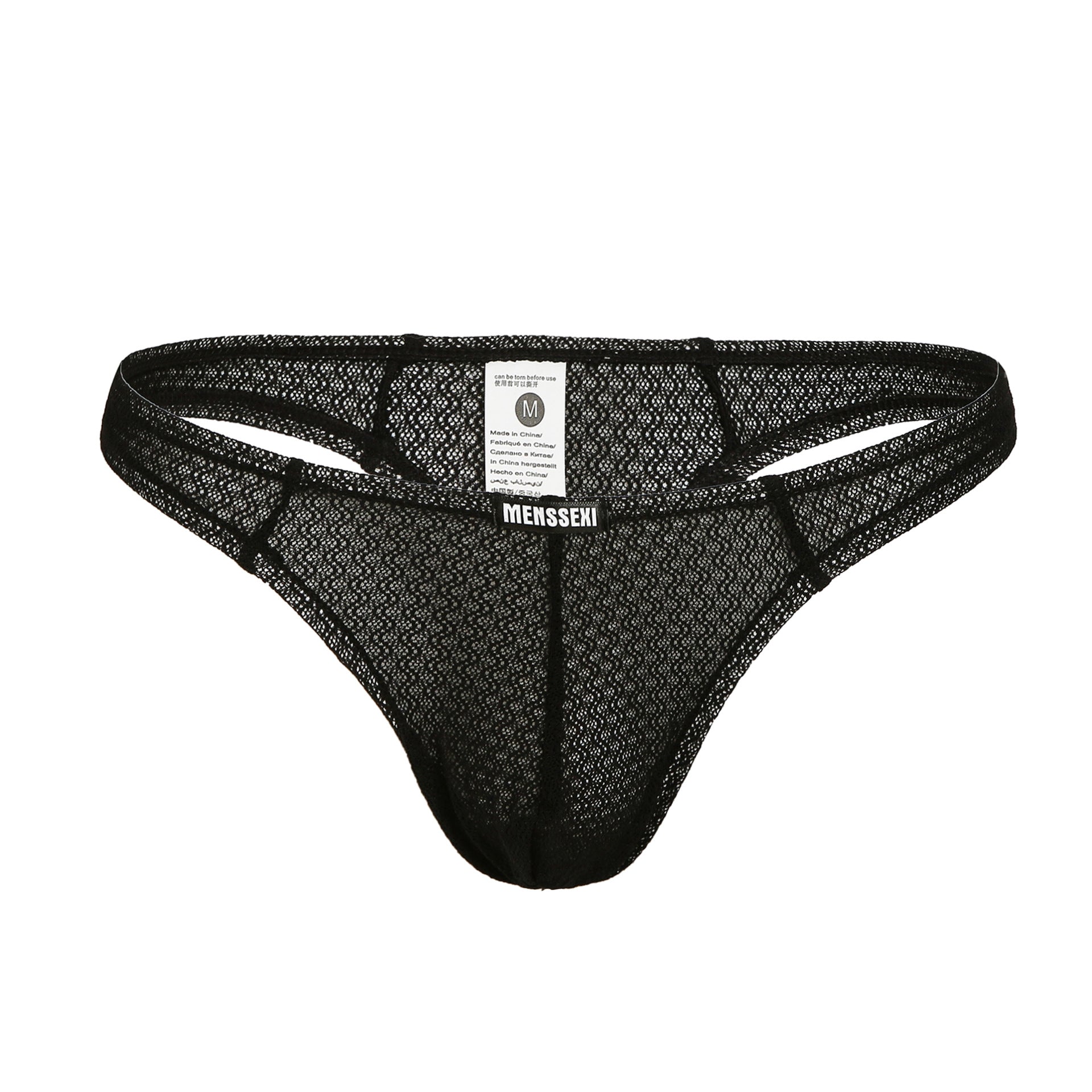 Nylon Elastic Men's Underwear-Black-Theone Apparel