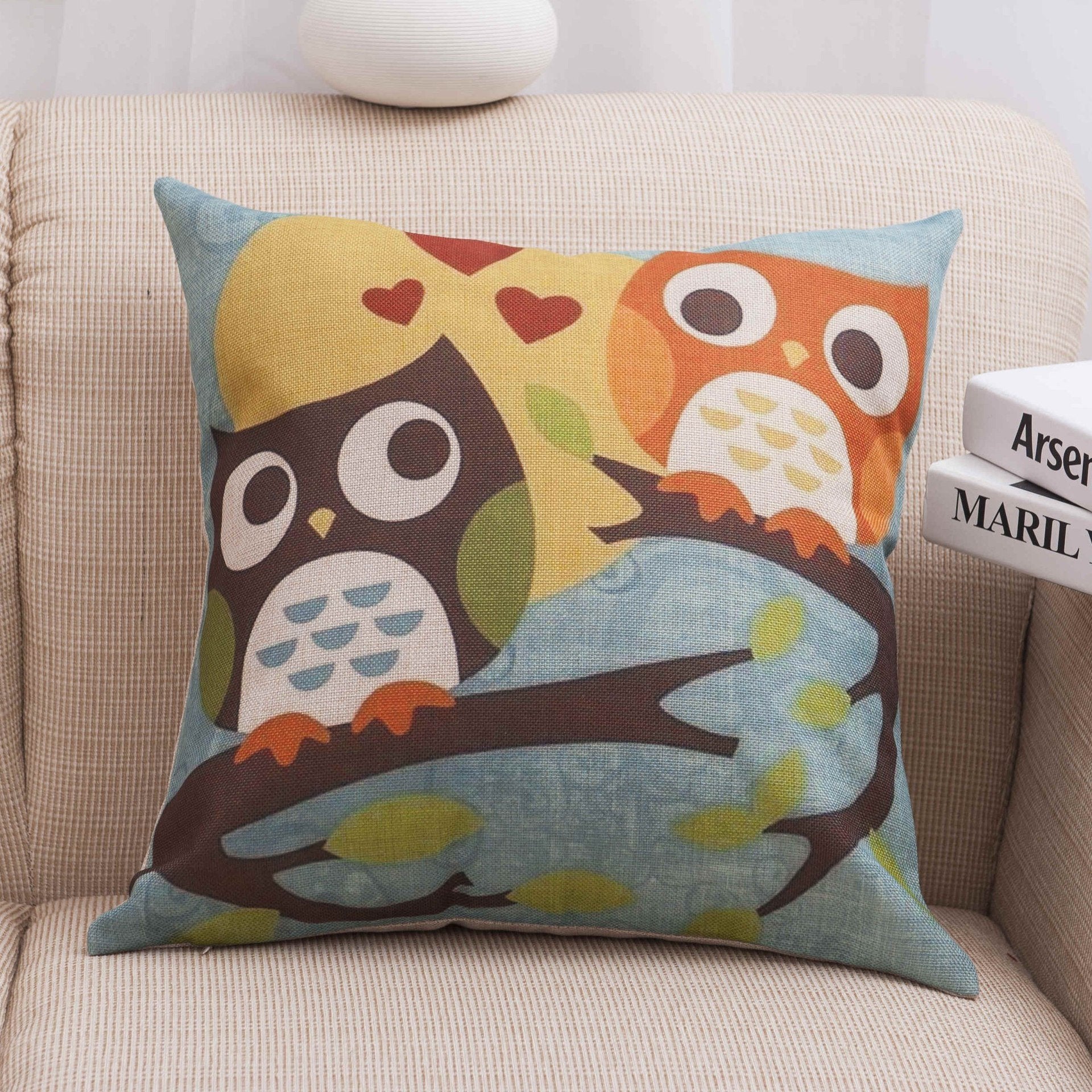 Owl Cuties Kids Square Pillow Cover-601-0017-S2-Theone Apparel