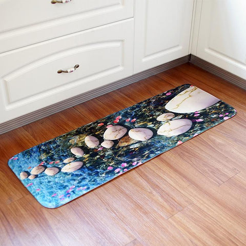 Pebbles and Stone Cushioned Kitchen Mat