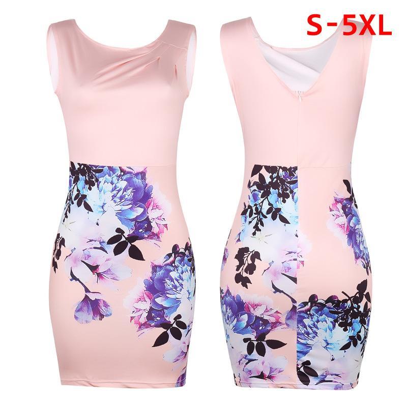 Pinks and Pastels Floral Print Dress-Theone Apparel