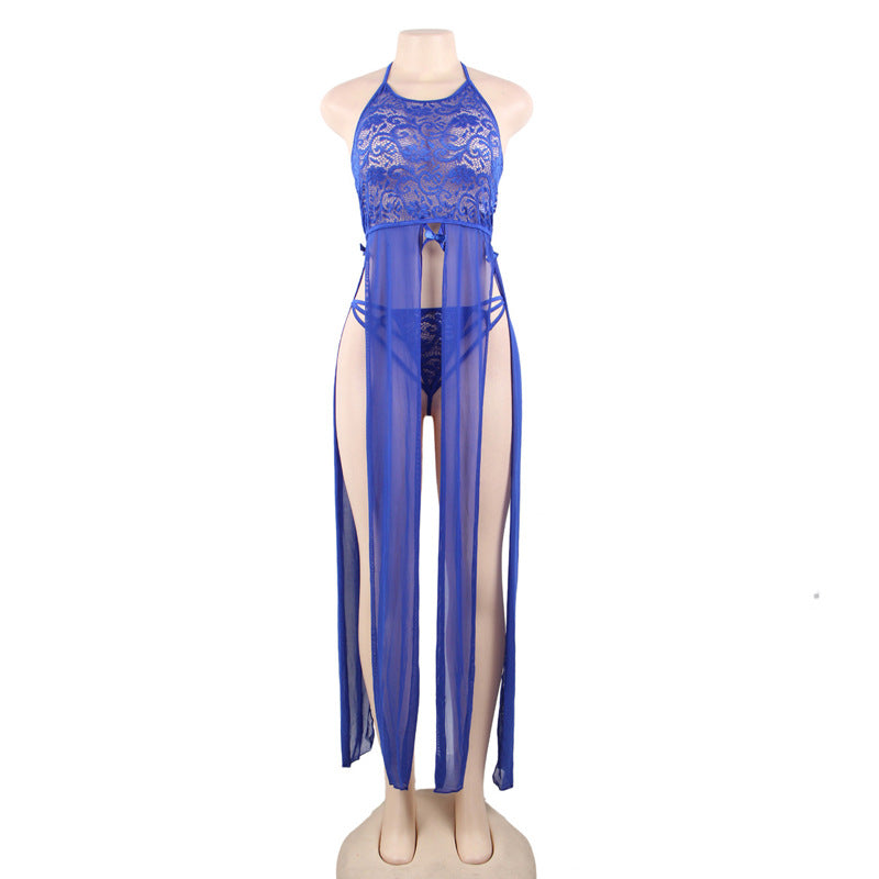 Plus Size Elegance Lace Cutout Gown-Theone Apparel