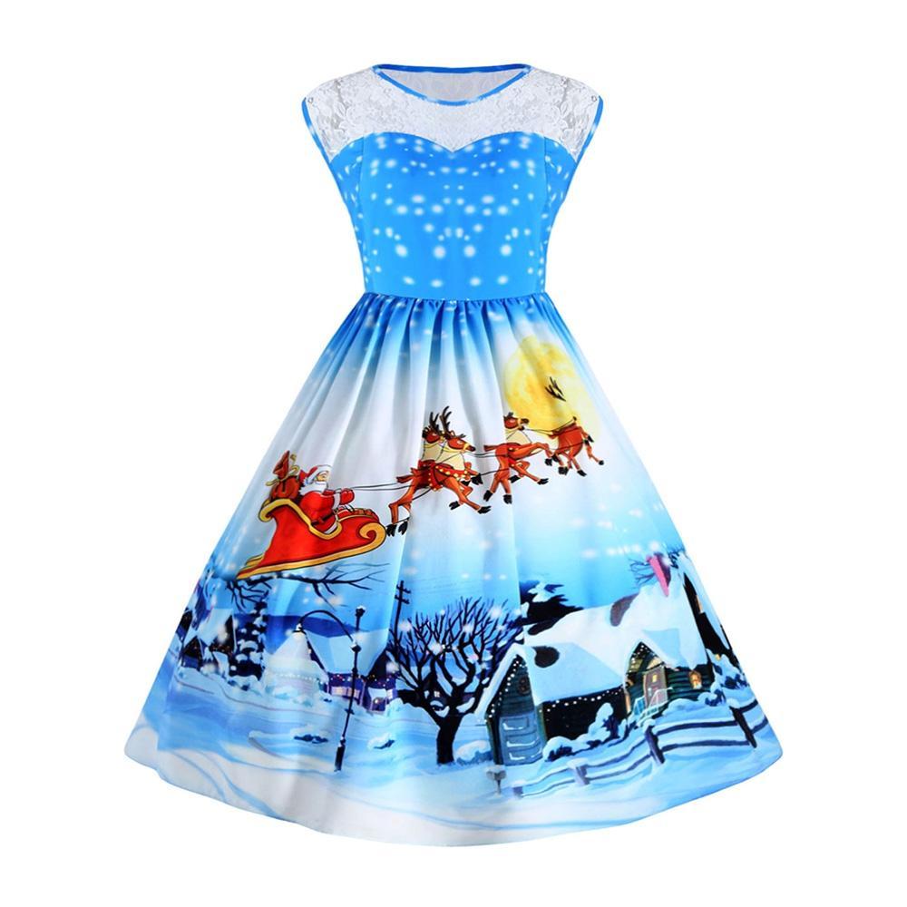 Plus Size Vintage Christmas Ball Dress