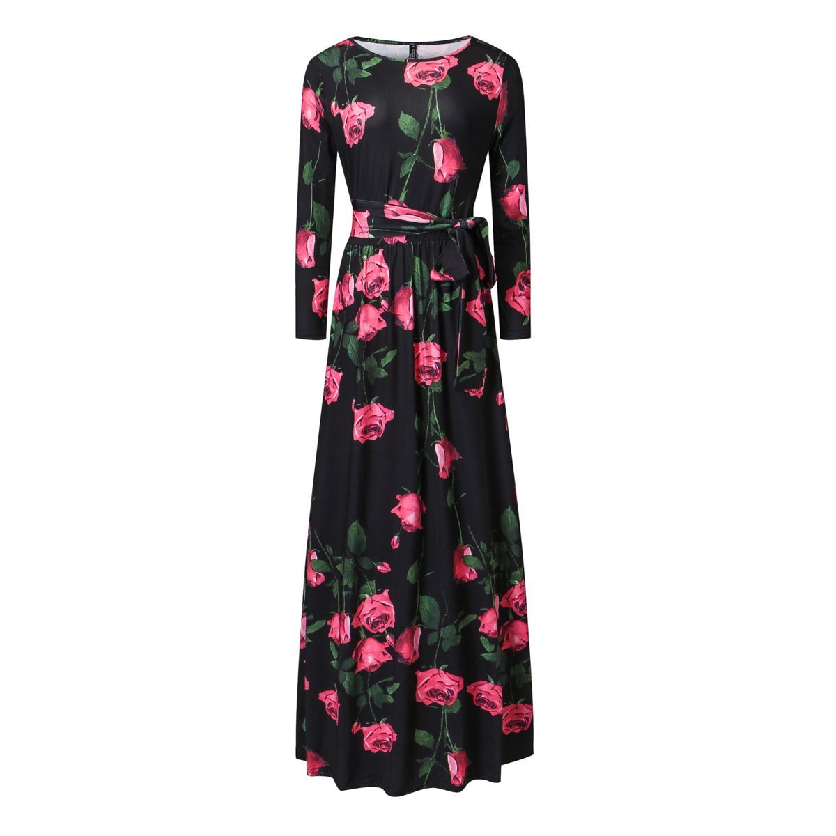 Pretty Pink Flower Print Wrap Dress