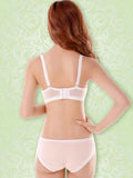 Pure White Lace Push Up Bra with Ribbon - Theone Apparel