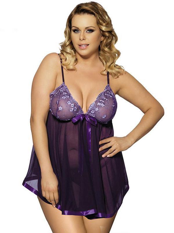 Plus size lingerie babydoll set