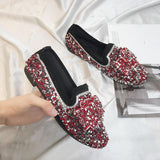 Sassy Sequined Loafer Flats