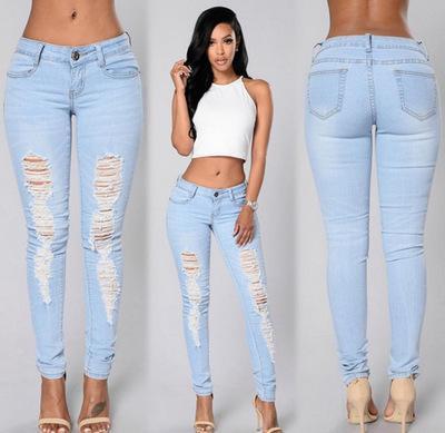 Ripped Light Wash Skinny Jeans - Theone Apparel