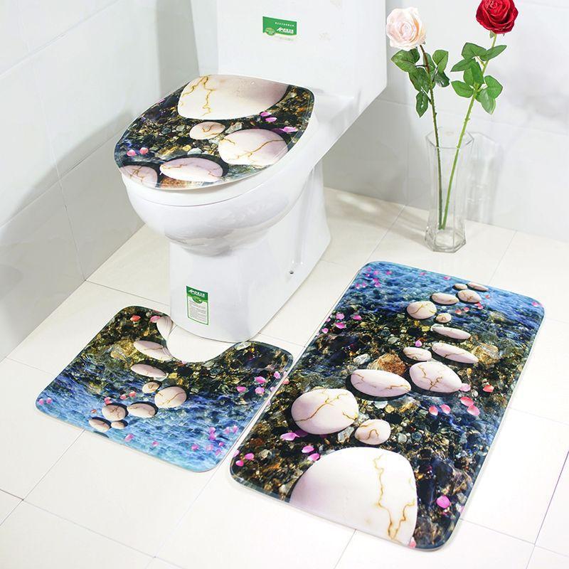 River Stone Nature Inspired Bath Mat Set