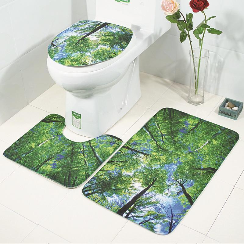 Scenes From Nature Bathroom Rug Set-621-0003-S2-Theone Apparel