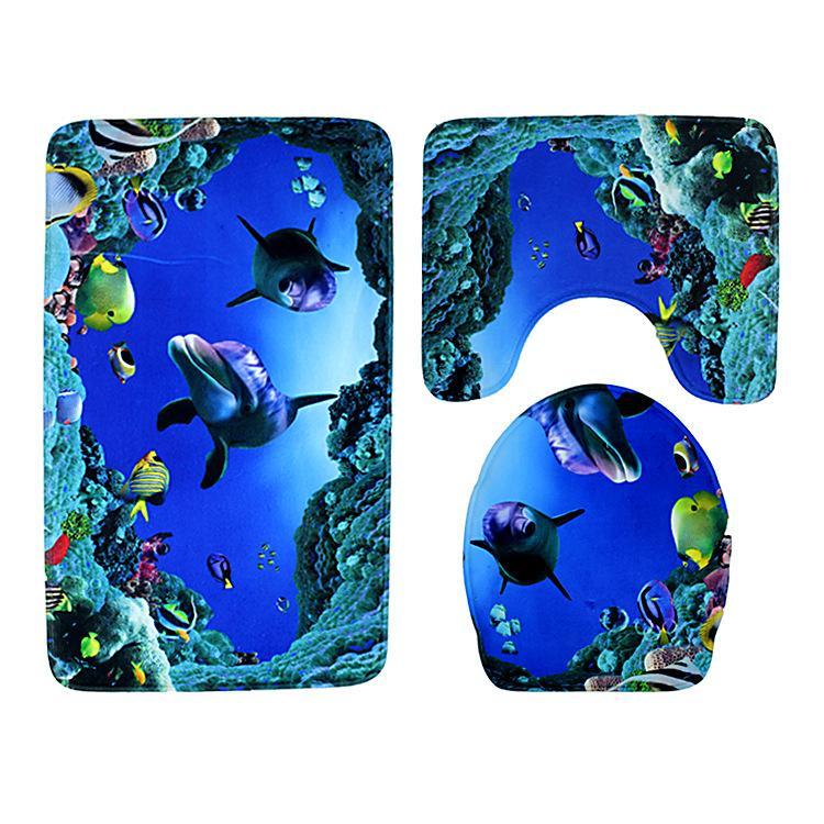 Scenes From Nature Bathroom Rug Set-621-0003-S8-Theone Apparel