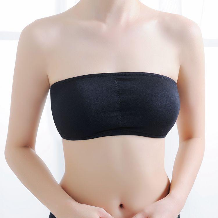 Simple Strapless Tube Top Bralette-Black-Theone Apparel