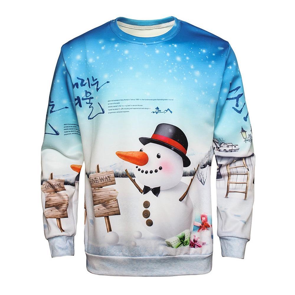 Snowman Crew Neck Pullover Sweatshirt