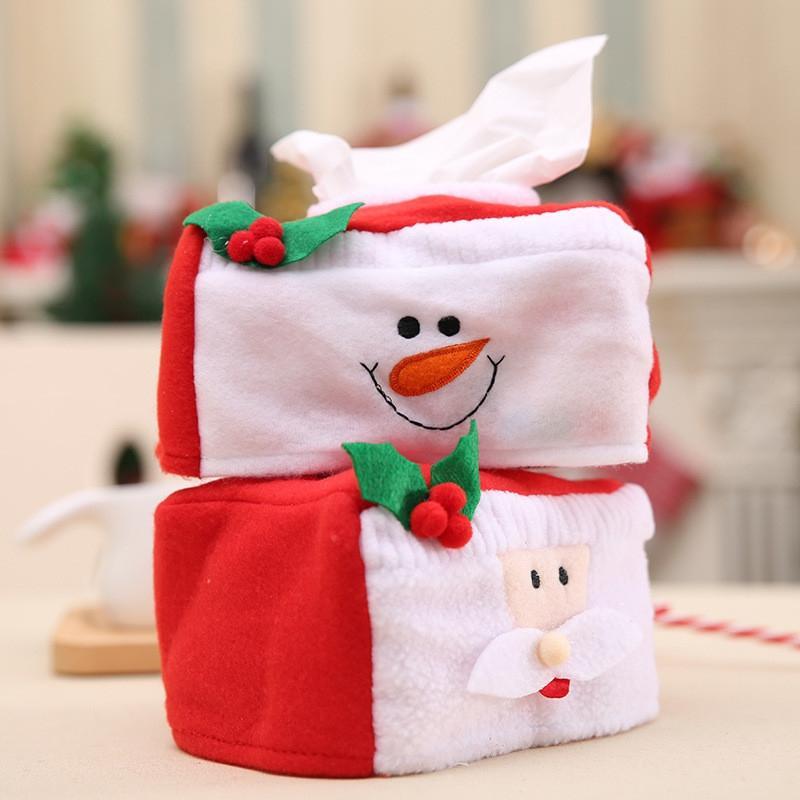 Snowman and Santa Tissue Box Cover