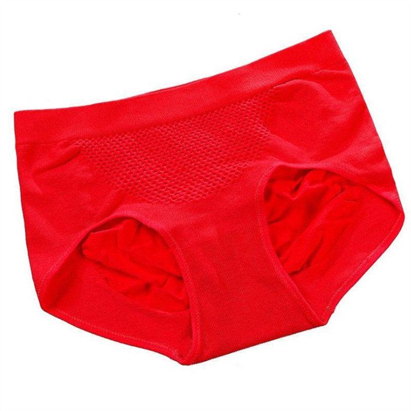 Sporty Ventilated Black Brief Panty-Red-Theone Apparel