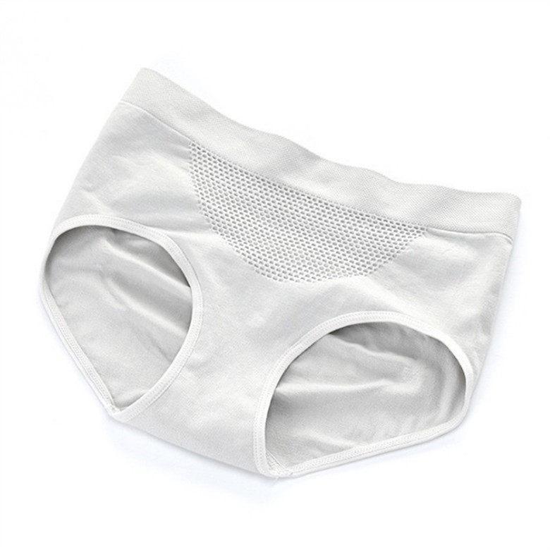 Sporty Ventilated Black Brief Panty-Silver-Theone Apparel