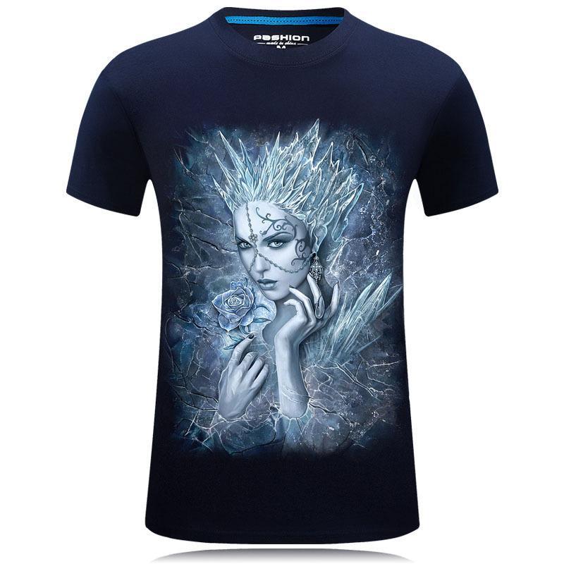White Winter Ice Queen Shirt-Dark Blue-Theone Apparel