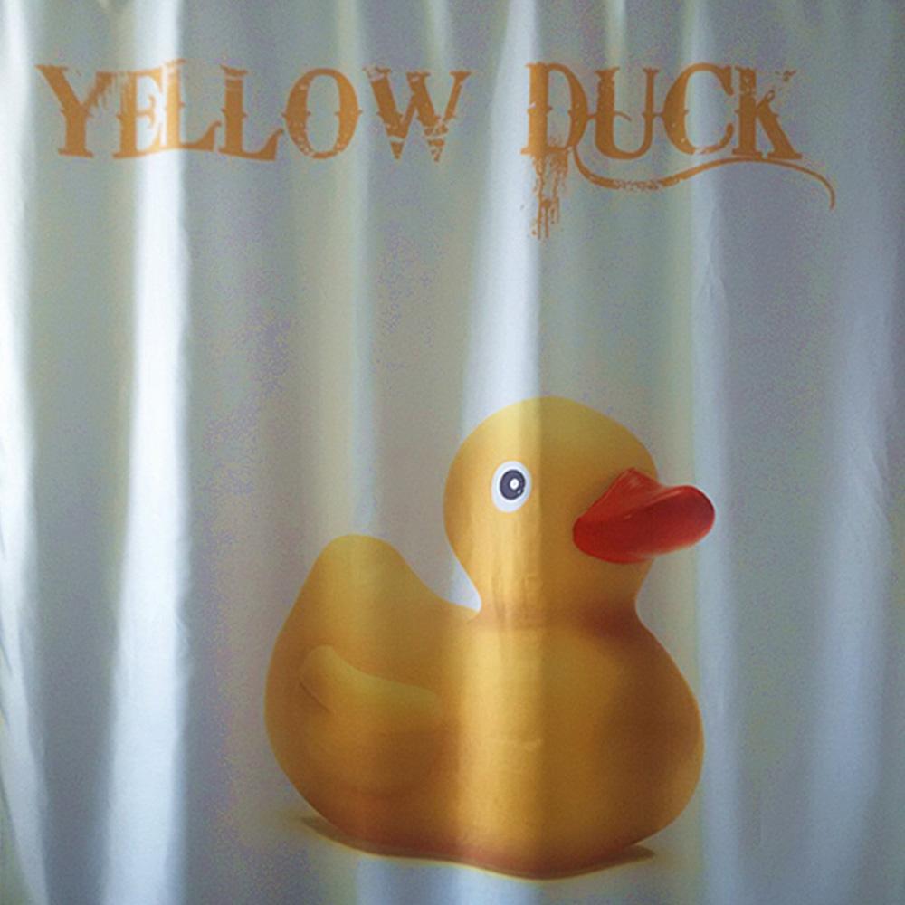 Rideau de douche en polyester canard jaune