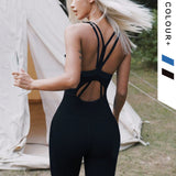 Body Con Workout One Piece Backless Outfit - THEONE APPAREL
