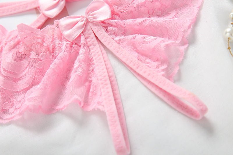 Bows and Ruffles Crotchless Panty - THEONE APPAREL