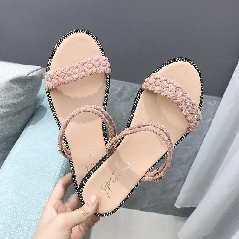 Braided Band Slip On Fashion Sandals - THEONE APPAREL