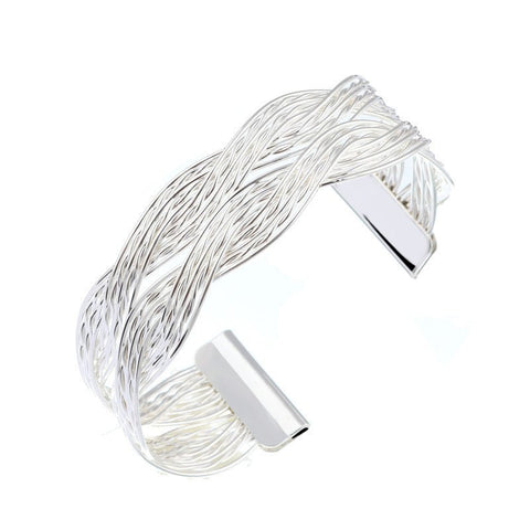 Braided Metal Wire Cuff Bracelet - THEONE APPAREL
