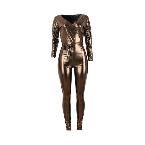 Bronze Beauty Metallic Jumpsuit - THEONE APPAREL