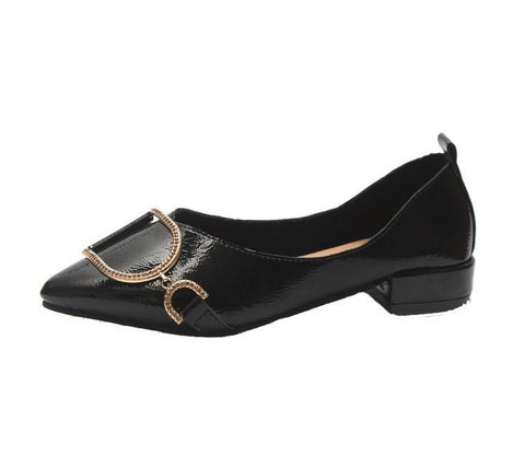 Buckled Up Pointed Toe Flats - THEONE APPAREL