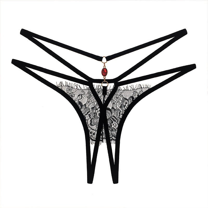 Butterfly Cutout Style Thongs with Jeweled Detailing - THEONE APPAREL